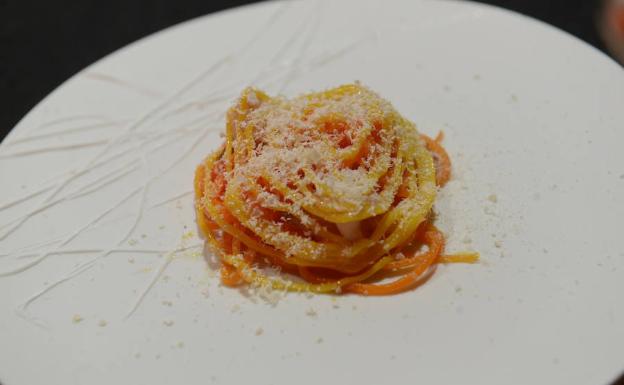 El plato de Maca Castro presentado en Madrid Fusión. 