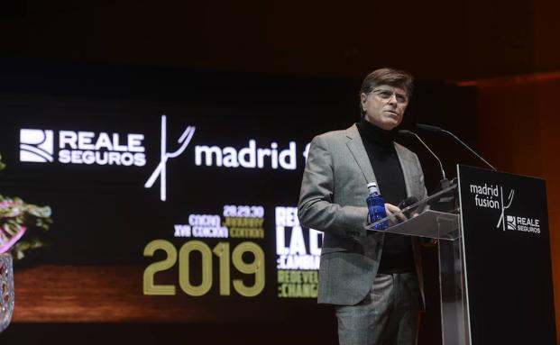 Juan Parés, de Textil Santanderina en el auditorio de Madrid Fusión.