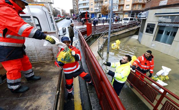 Inundaciones ocurridas el pasado mes de enero en Miranda de Ebro. 