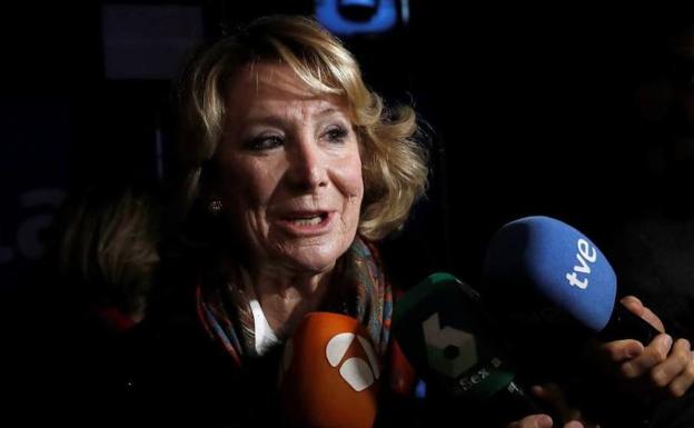 La expresidenta de la Comunidad de Madrid, Esperanza Aguirre. 
