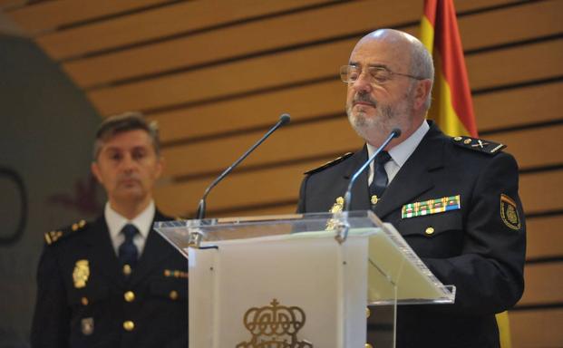 Jorge Zurita durante la celebración del 194 aniversario de la Policia Nacional en Valladolid. 