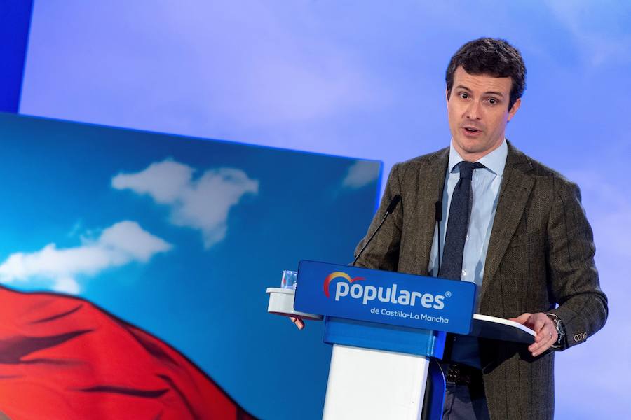 Pablo Casado, en una reunión del partido. 