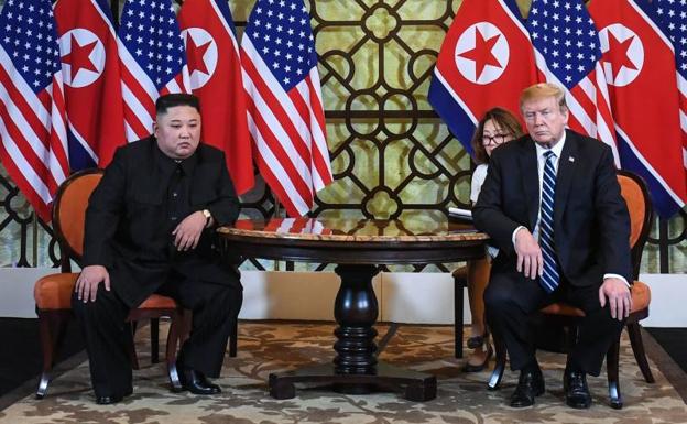 Kim Jong Un y Donald Trump.