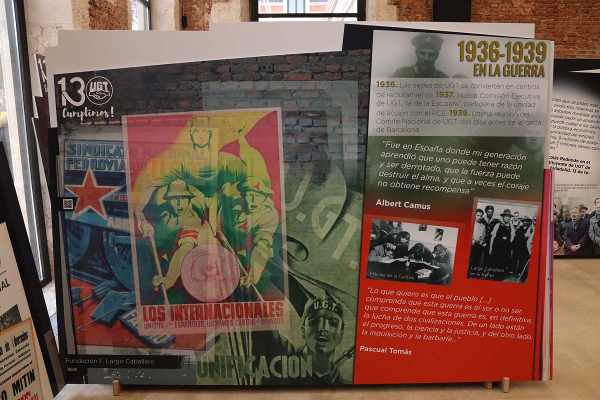 La Estación acoge hasta el 29 de marzo la exposición sobre el 130 aniversario de la Unión General de Trabajadores