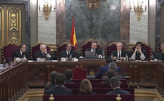 La sala del Tribunal Supremo durante el juicio del 'procés'.