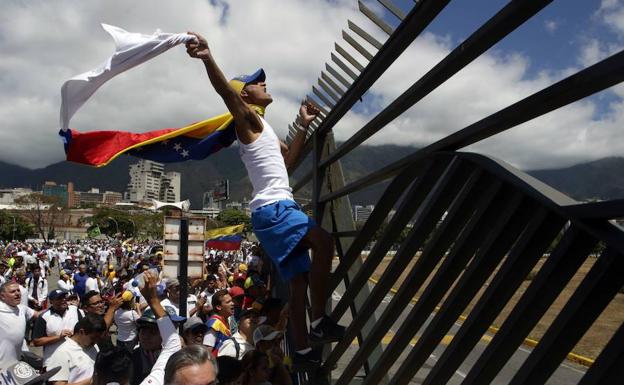 Protestas en Caracas.