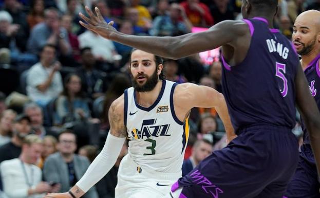 Ricky Rubio durante el partido. 