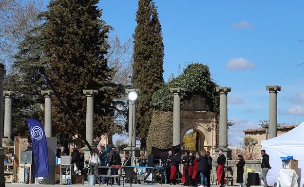 Grabación de un programa de Master Chef en la plaza de la Catedral de Zamora. 