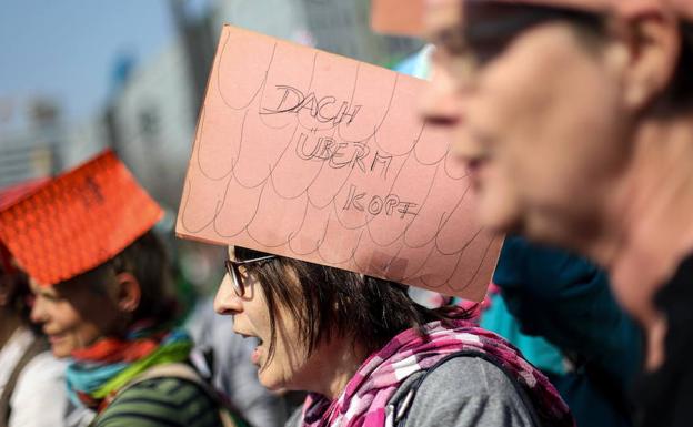 Manifestación en Berlín contra la subida del precio de los alquileres. 