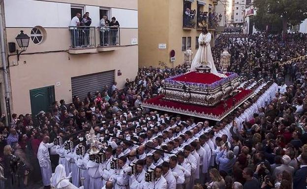 Procesión de Semana Santa en Málaga. 