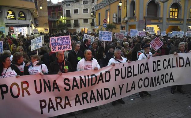 Aranda se ha movilizado en numerosas ocasiones por la sanidad