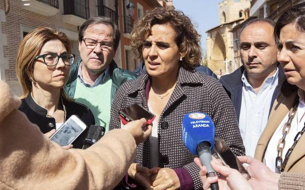 Dolors Montserrat ha visitado esta mañana Aranda de Duero