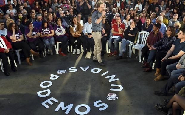 Pablo Iglesias ha participado en un acto electoral en Miranda de Ebro