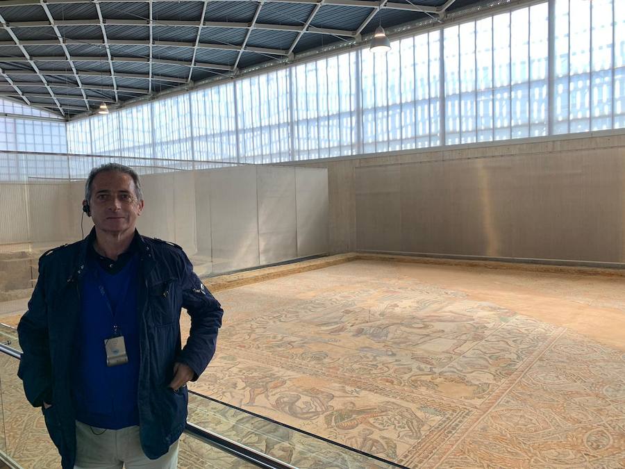 Julian Ruiz (Cs) visita la ciudad romana de La Olmeda (Palencia)