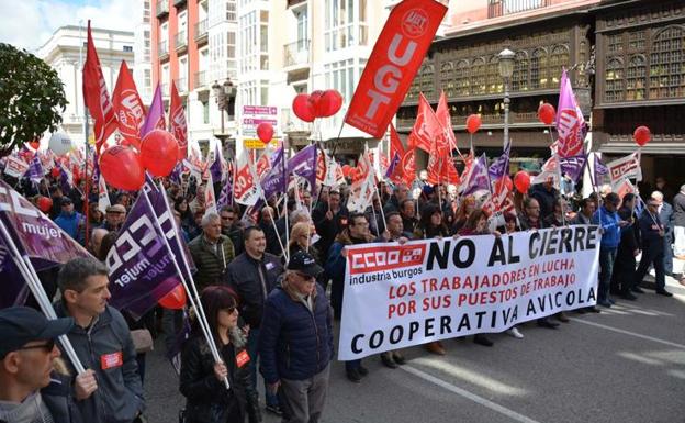 Manifestación del Primero de Mayo convocada por CC OO y UGT en 2018.