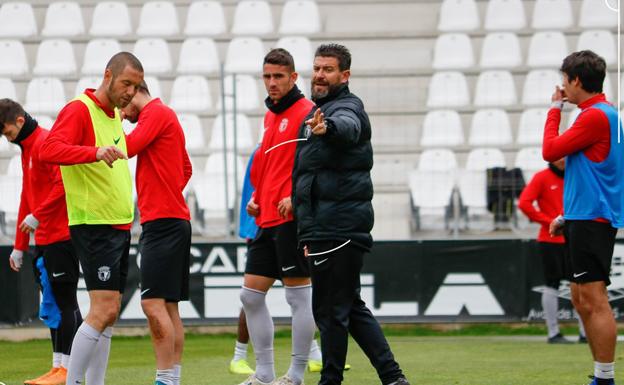 Estévez durante un entrenamiento. 