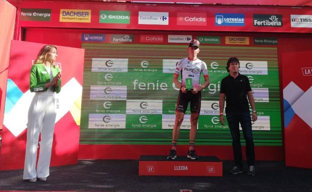 Los ciclistas del Burgos-BH subieron en cinco ocasiones al podio para recoger el Premio de la Combatividad durante la ronda de 2018.