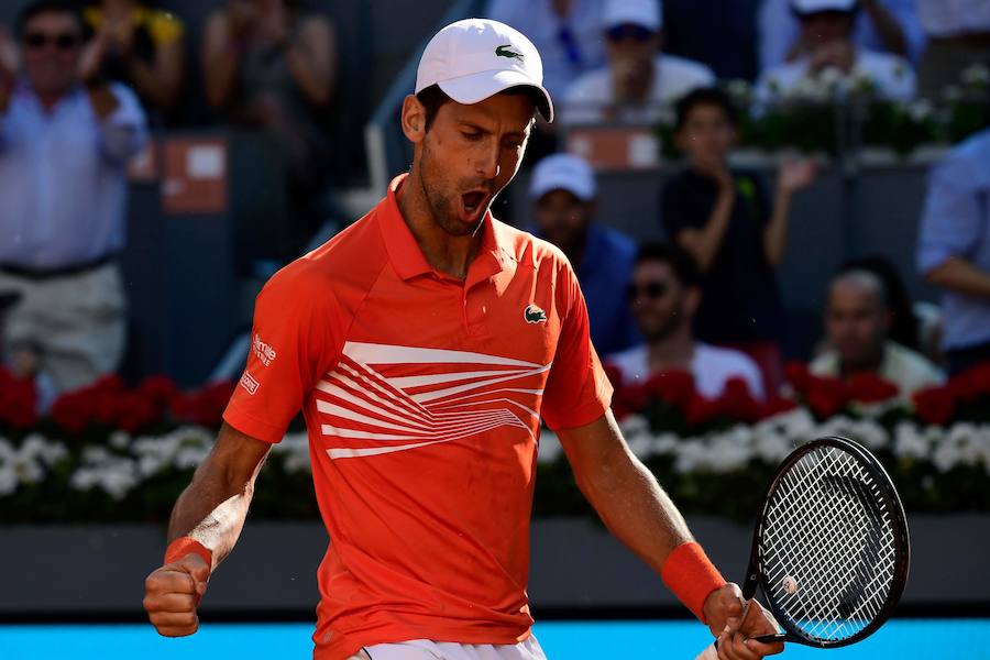 Novak Djokovic celebra la victoria. 