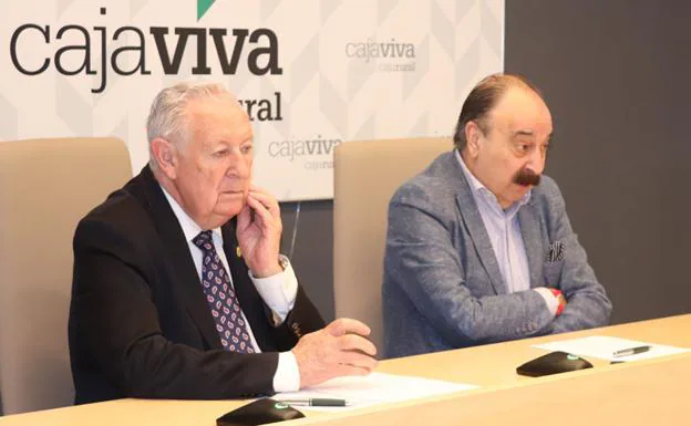 Pedro García y Carlos Sáinz en la presentación del convenio