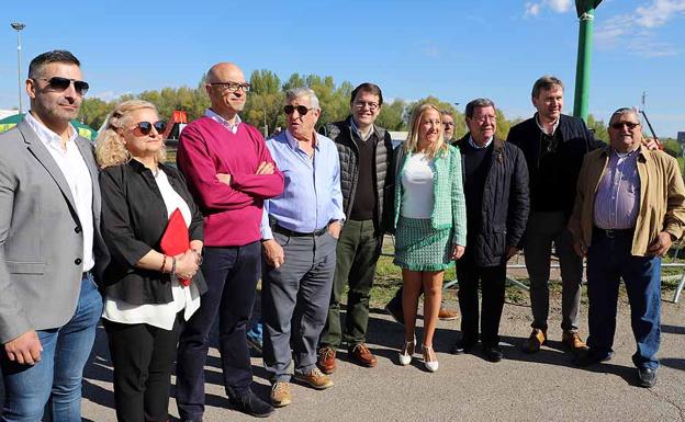 Imagen de miembros de la candidatura del PP en Lerma junto a Alfonso Fernández Mañueco, César Rico y Javier Lacalle