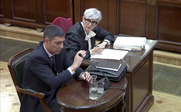 Trapero, durante su declaración como testigo en el juicio del 'procés'. 