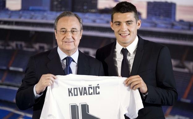 Mateo Kovacic, en su presentación con el Real Madrid.