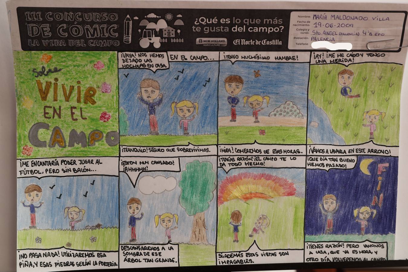 Fotos: Trabajos de 4º de Primaria en la modalidad de cómic del III Concurso de Dibujo y Cómic &#039;La vida del campo&#039;