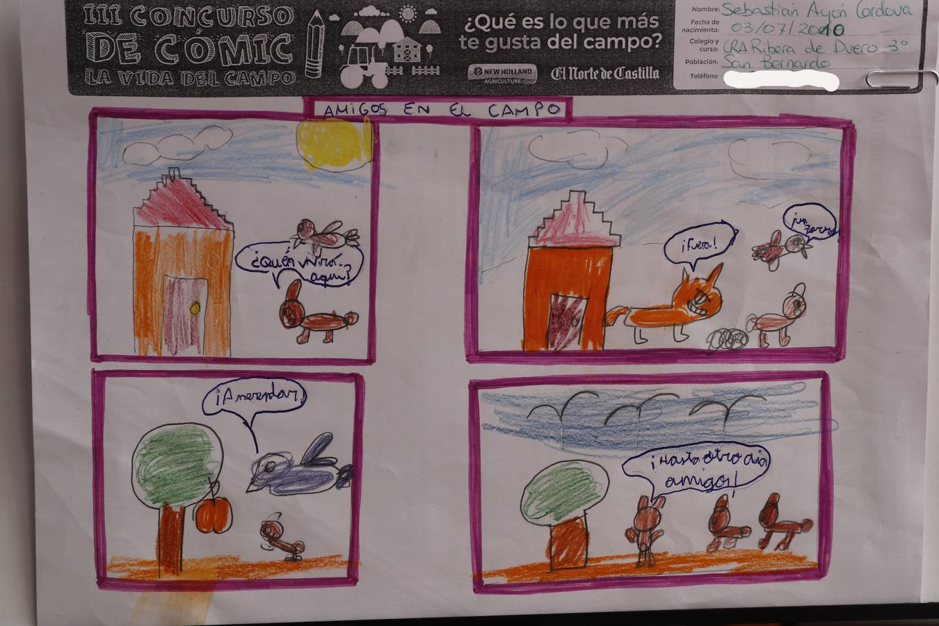 Fotos: Trabajos de 3º de Primaria en la modalidad de cómic del III Concurso de Dibujo y Cómic &#039;La vida del campo&#039;