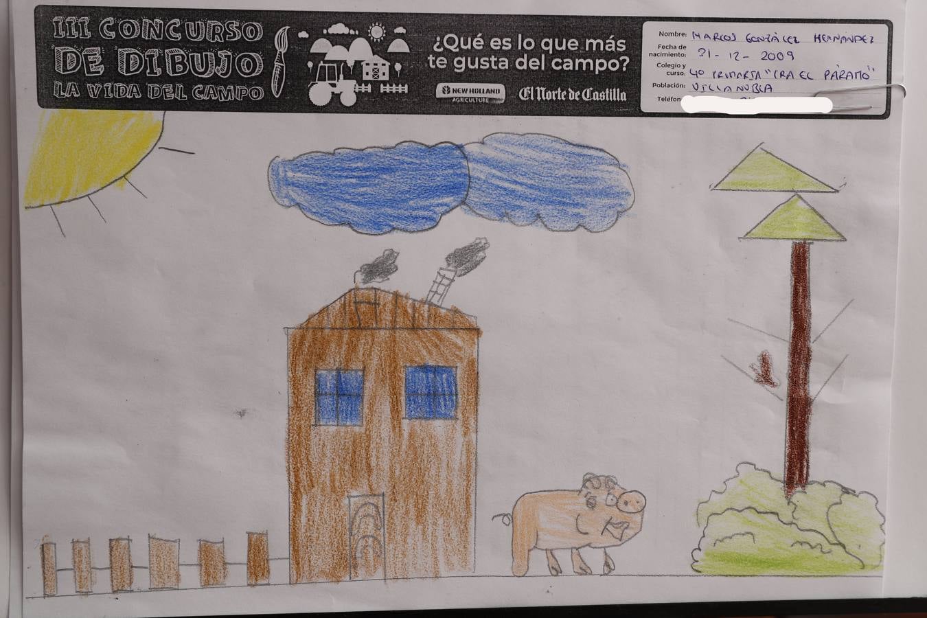 Fotos: Trabajos de 4º de Primaria en la modalidad de dibujo del III Concurso de Dibujo y Cómic &#039;La vida del campo&#039;