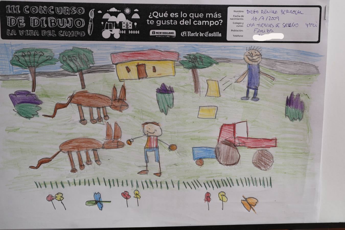 Fotos: Trabajos de 4º de Primaria en la modalidad de dibujo del III Concurso de Dibujo y Cómic &#039;La vida del campo&#039;