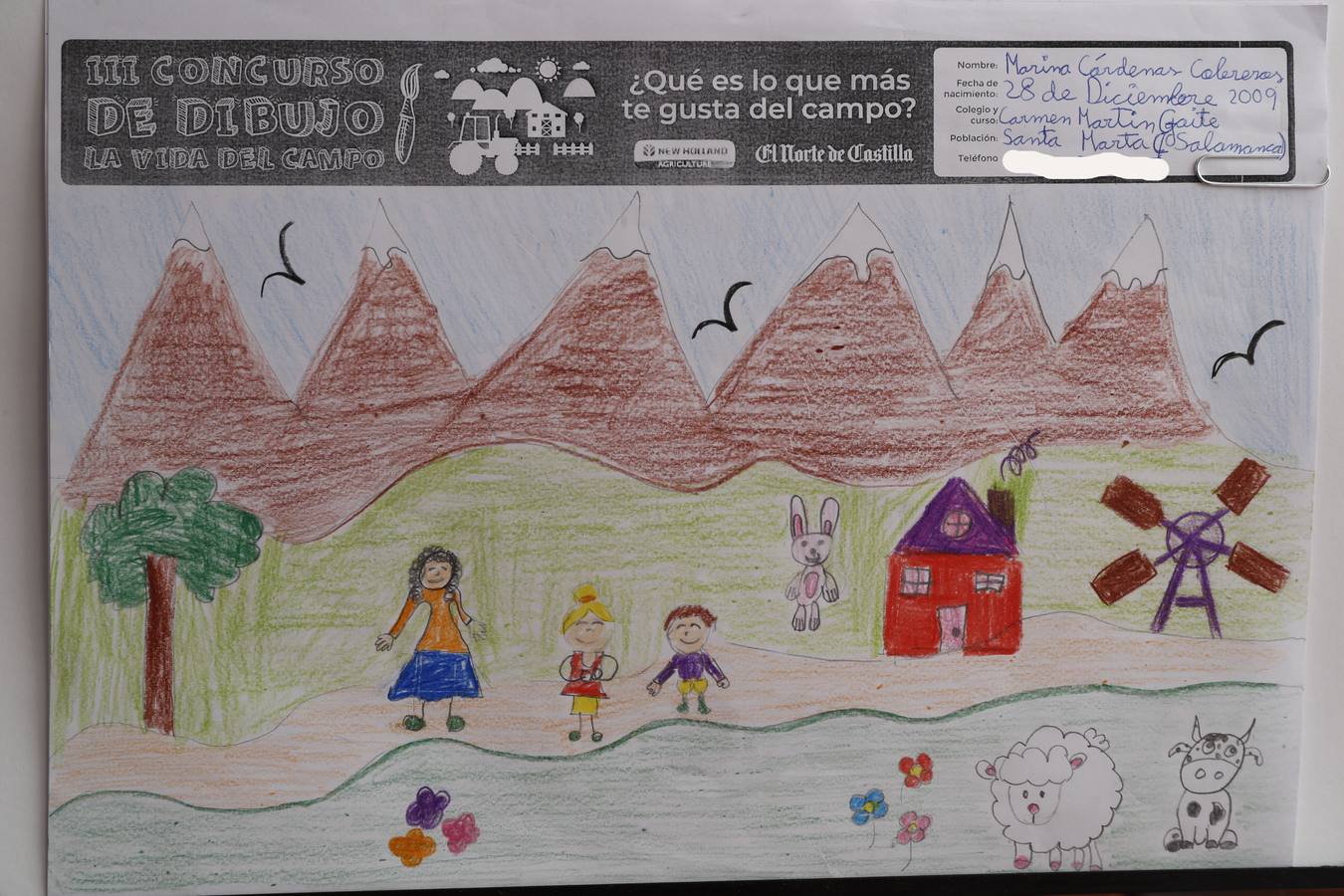 Fotos: Trabajos de 4º de Primaria en la modalidad de dibujo del III Concurso de Dibujo y Cómic &#039;La vida del campo&#039;