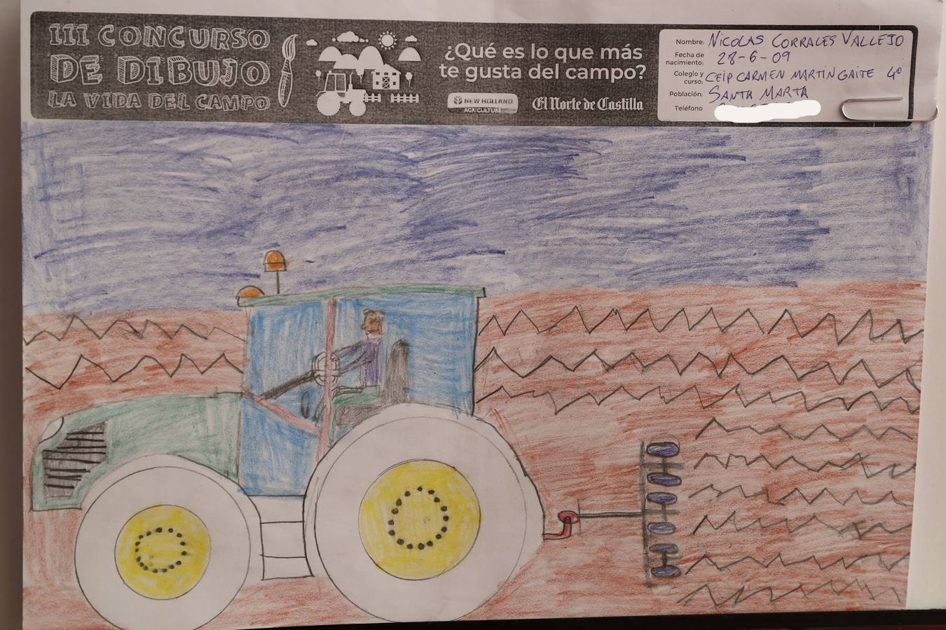 Fotos: Trabajos de 4º de Primaria en la modalidad de dibujo del III Concurso de Dibujo y Cómic &#039;La vida del campo&#039;