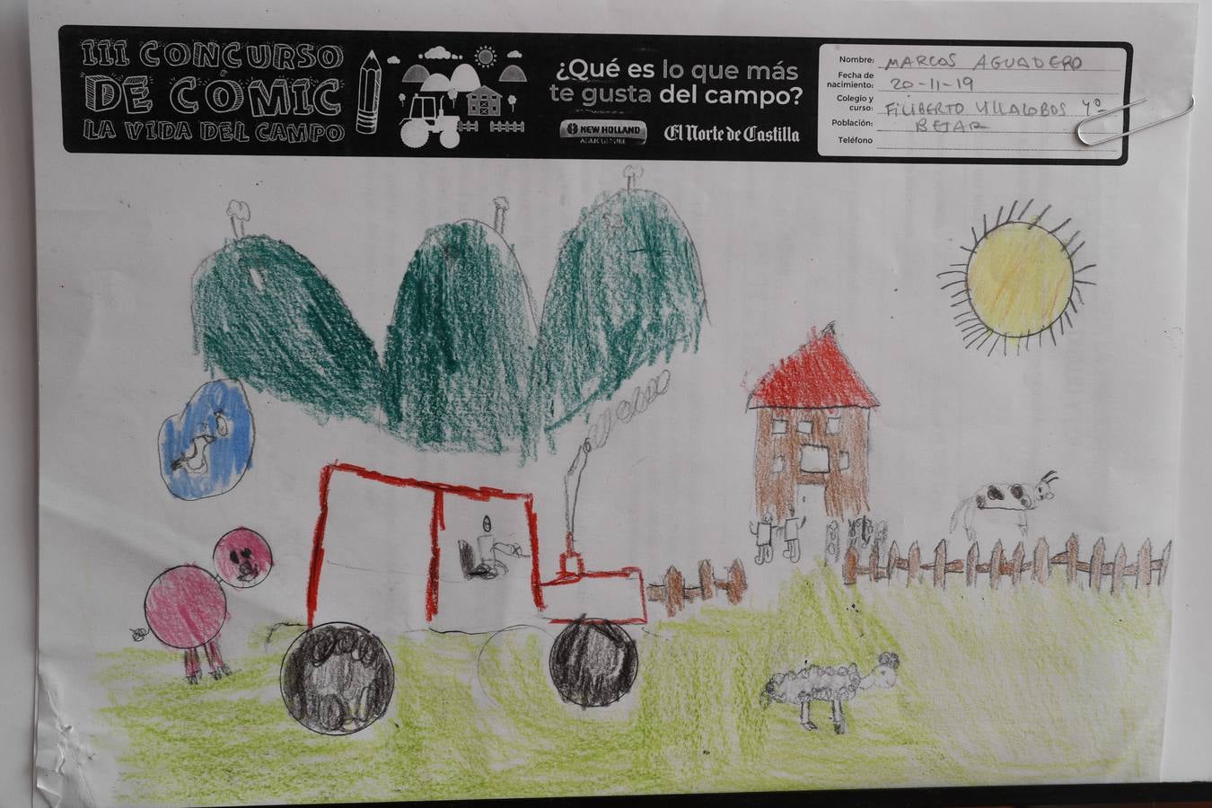 Fotos: Trabajos de 4º de Primaria en la modalidad de dibujo del III Concurso de Dibujo y Cómic &#039;La vida del campo&#039;