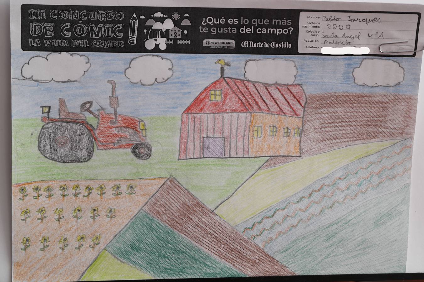 Fotos: Trabajos de 4º de Primaria en la modalidad de dibujo del III Concurso de Dibujo y Cómic &#039;La vida del campo&#039;