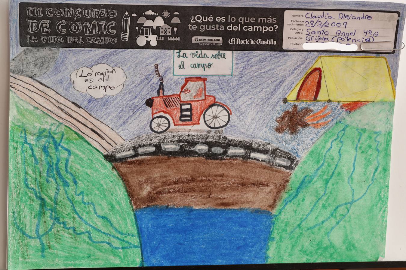 Fotos: Trabajos de 4º de Primaria en la modalidad de dibujo del III Concurso de Dibujo y Cómic &#039;La vida del campo&#039;