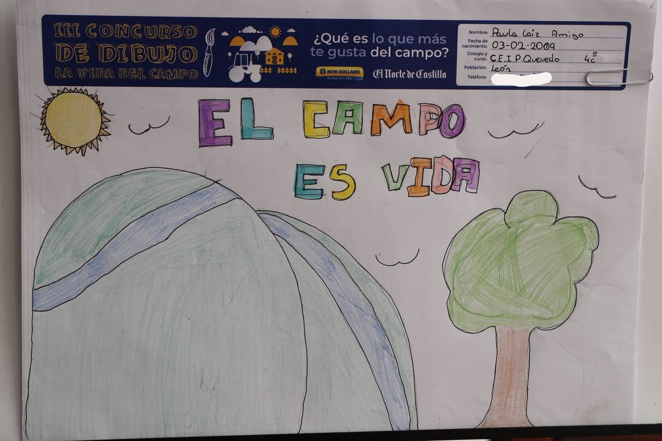 Fotos: Trabajos de 4º de Primaria en la modalidad de dibujo del III Concurso de Dibujo y Cómic &#039;La vida del campo&#039;