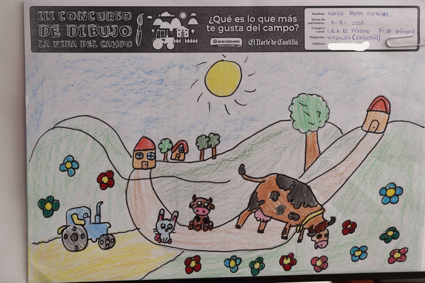 Fotos: Trabajos de 5º de Primaria en la modalidad de dibujo del III Concurso de Dibujo y Cómic &#039;La vida del campo&#039;