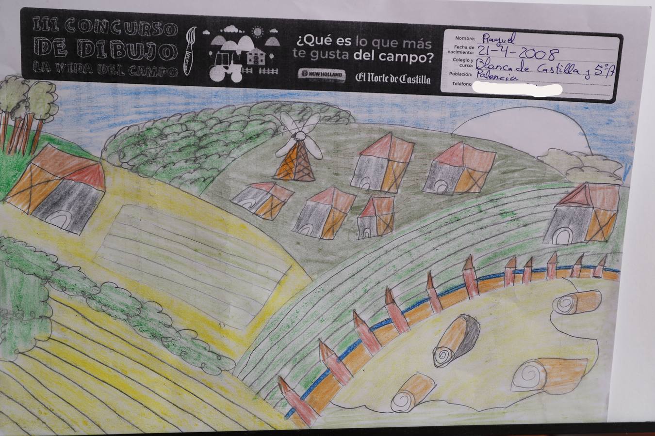 Fotos: Trabajos de 5º de Primaria en la modalidad de dibujo del III Concurso de Dibujo y Cómic &#039;La vida del campo&#039;