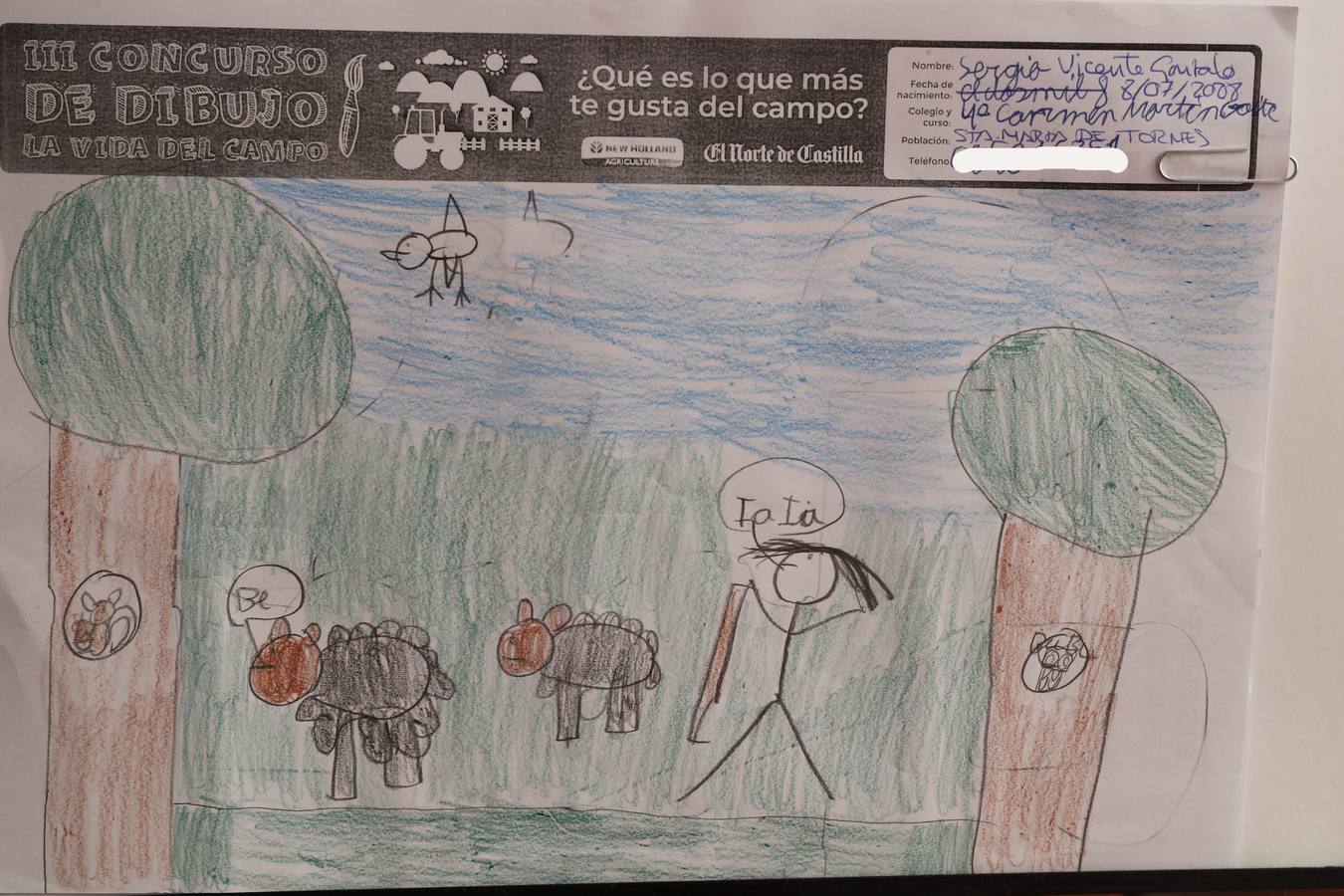 Fotos: Trabajos de 5º de Primaria en la modalidad de dibujo del III Concurso de Dibujo y Cómic &#039;La vida del campo&#039;