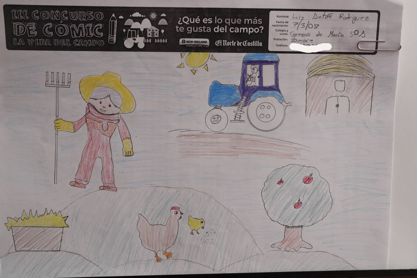 Fotos: Trabajos de 5º de Primaria en la modalidad de dibujo del III Concurso de Dibujo y Cómic &#039;La vida del campo&#039;