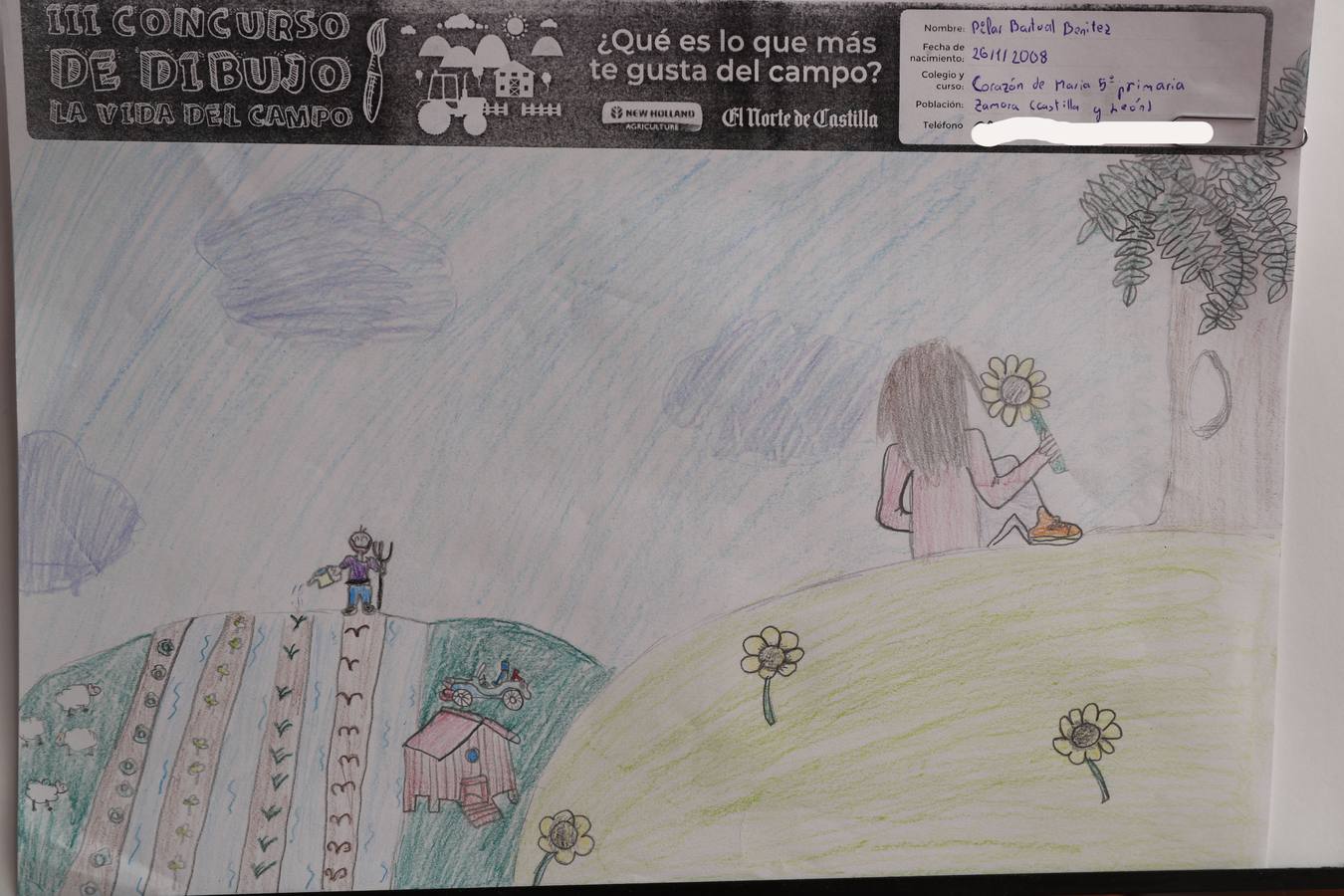 Fotos: Trabajos de 5º de Primaria en la modalidad de dibujo del III Concurso de Dibujo y Cómic &#039;La vida del campo&#039;