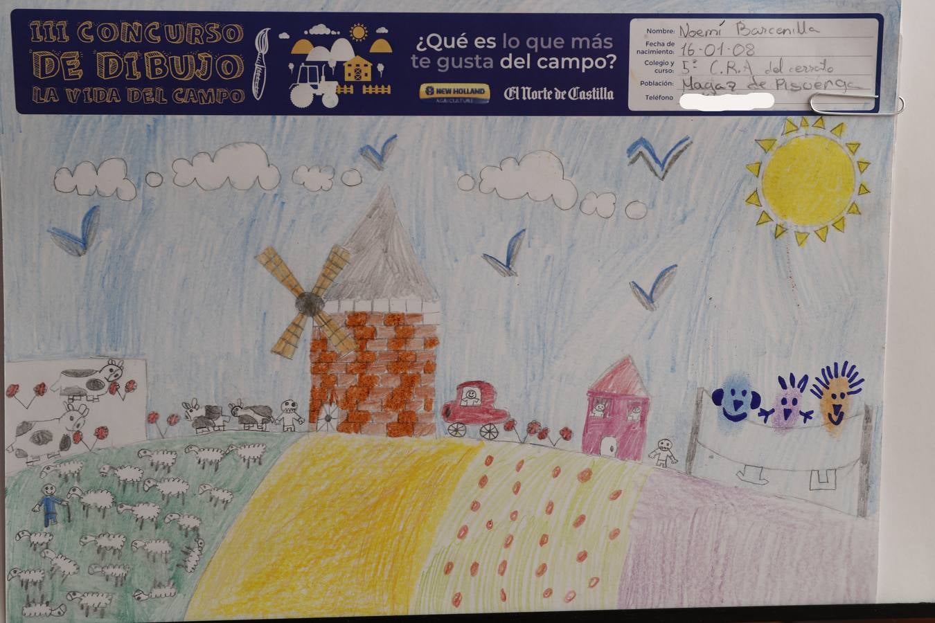 Fotos: Trabajos de 5º de Primaria en la modalidad de dibujo del III Concurso de Dibujo y Cómic &#039;La vida del campo&#039;