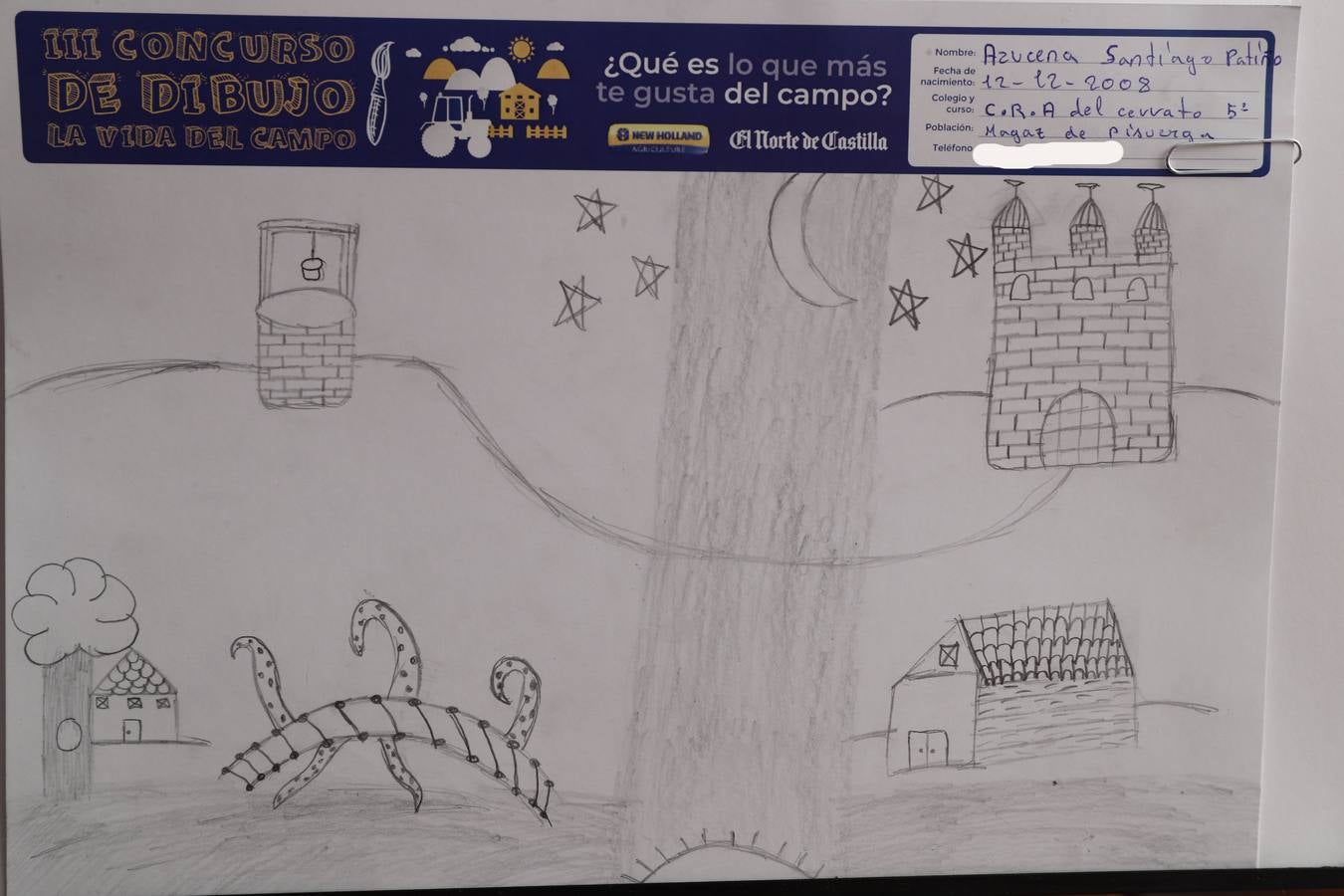 Fotos: Trabajos de 5º de Primaria en la modalidad de dibujo del III Concurso de Dibujo y Cómic &#039;La vida del campo&#039;