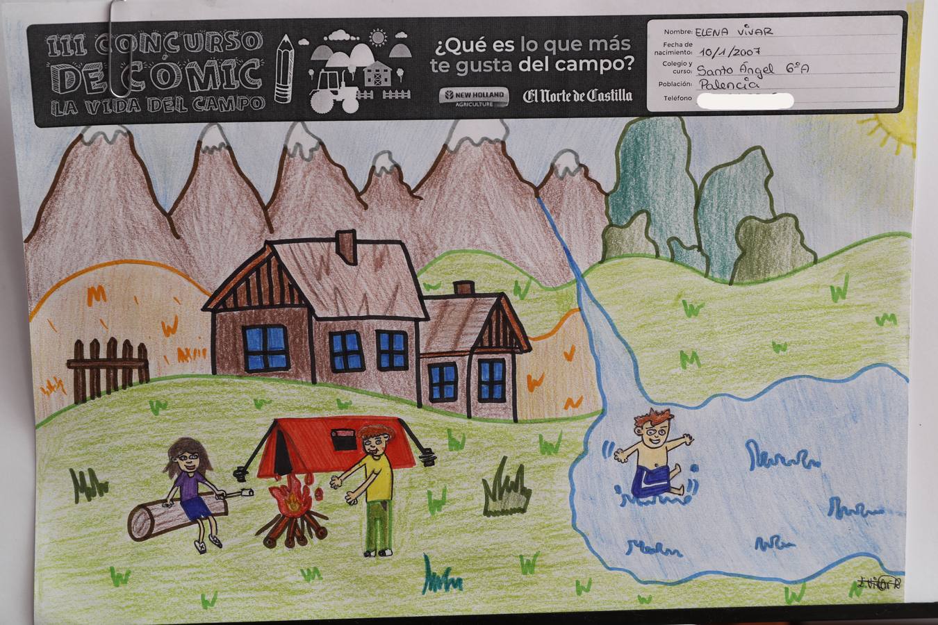 Fotos: Trabajos de 6º de Primaria en la modalidad de dibujo del III Concurso de Dibujo y Cómic &#039;La vida del campo&#039;