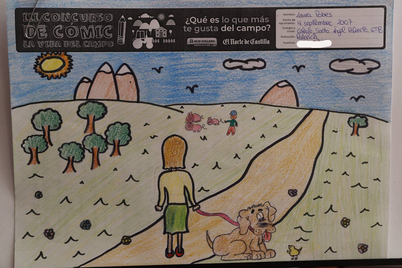 Fotos: Trabajos de 6º de Primaria en la modalidad de dibujo del III Concurso de Dibujo y Cómic &#039;La vida del campo&#039;