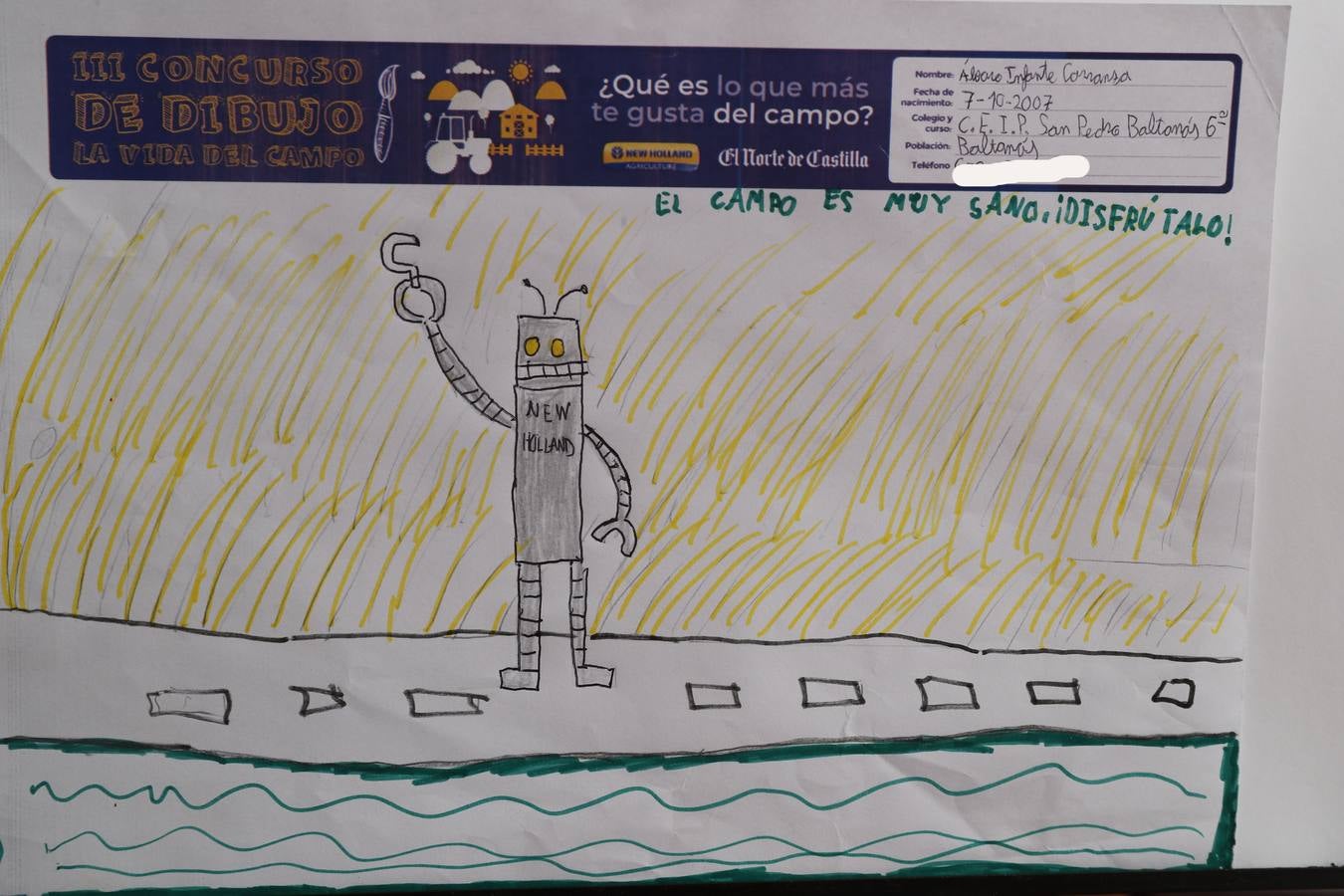 Fotos: Trabajos de 6º de Primaria en la modalidad de dibujo del III Concurso de Dibujo y Cómic &#039;La vida del campo&#039;