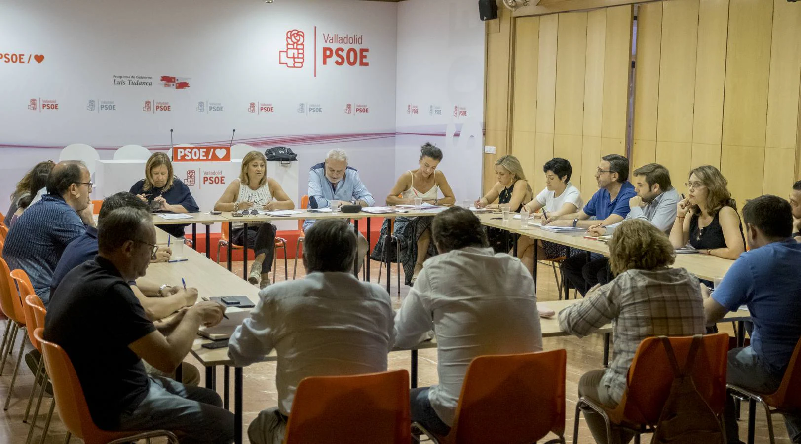 Reunión de la Ejecutiva provincial del PSOE en Valladolid.