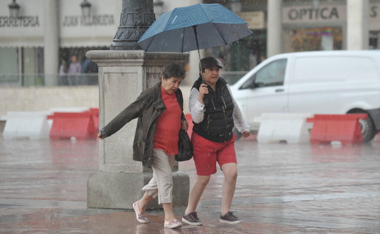 Tormenta en Valladolid el verano pasado.