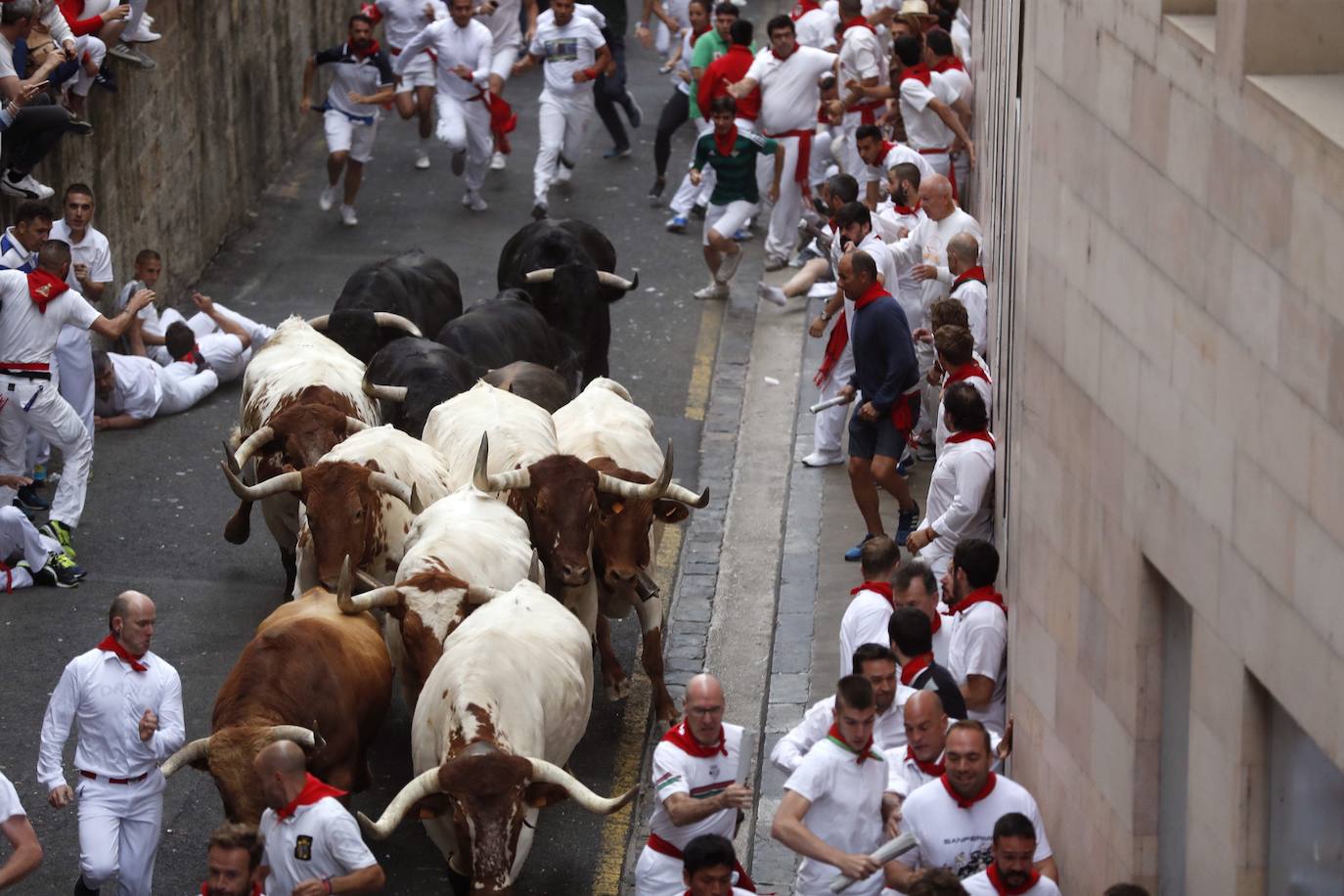 Fotos: Las imágenes que ha dejado el primer encierro de los Sanfermines 2019