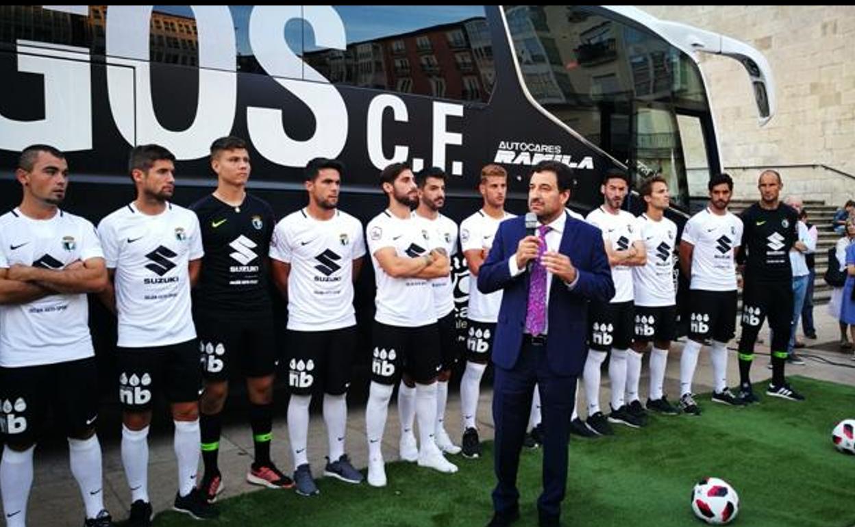 Imagen de la presentaciión del Burgos CF la pasada campaña